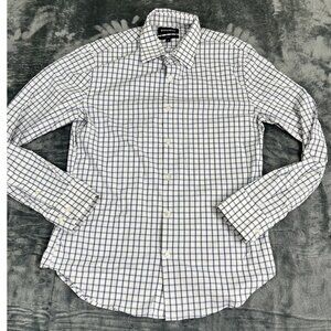 Bonobos Men’s Slim Fit Checkered Long Sleeve Button-Down Dress Shirt Size M